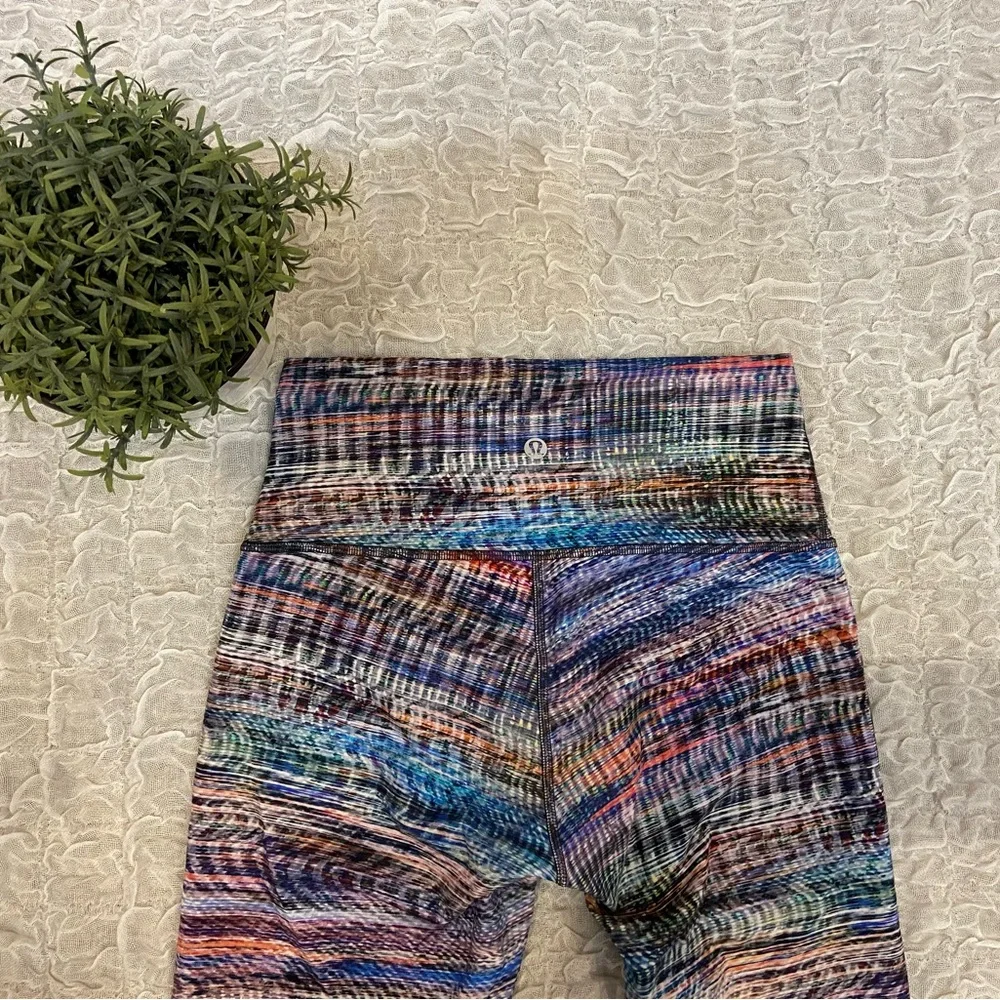 Lululemon Wunder Train High Rise Leggings 25” Digital Multi Oasis Workout Gear 6